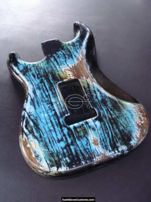 Fender Stratocaster Heavy Relic Blue Zebra Allparts Replacement Body Made in USA (SOLD) - Image 3