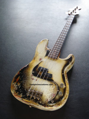 Fender Precision Bass Relic Ivory & Ebony Customshop 59 Pickups (Amazing details) (SOLD) - Image 3