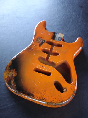 Fender Stratocaster Relic Orange Allparts Replacement Body Made in USA (SOLD) - Image 6