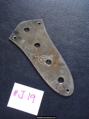 ( #J55 ) FENDER JAZZ BASS 4 HOLE CONTROL PLATE CHROME RELIC DISTRESSED AGED (SOLD) - Image 3