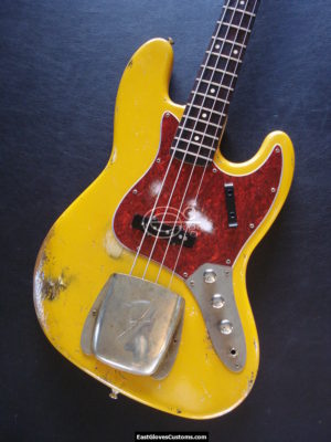 FENDER STANDARD JAZZ ฺBASS YELLOW HEAVY RELIC AGED (SOLD) - Image 8