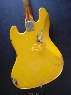 FENDER STANDARD JAZZ ฺBASS YELLOW HEAVY RELIC AGED (SOLD) - Image 9