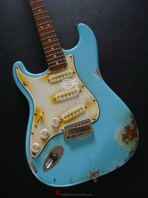 Fender Stratocaster Heavy Relic Daphne Blue [Left Handed] (SOLD) - Image 4