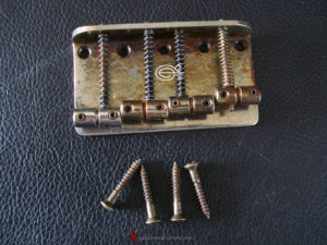 (#JP40) STANDARD FENDER JAZZ /PRECISION BASS CHROME BRIDGE DISTRESSED AGED RELIC (SOLD) - Image 7