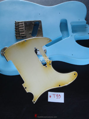 ( #T33 ) FENDER TELECASTER STYLE PICKGUARD RELIC AGED (SOLD) - Image 4