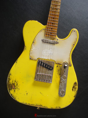 Fender Telecaster Heavy Relic Yellow Graffiti (SOLD) - Image 4