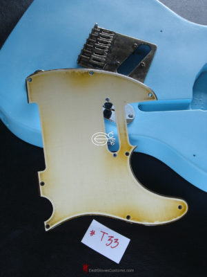 ( #T33 ) FENDER TELECASTER STYLE PICKGUARD RELIC AGED (SOLD) - Image 6