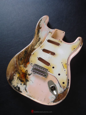 Fender Stratocaster Relic Shell Pink Allparts Replacement Body Made in USA (SOLD) - Image 4