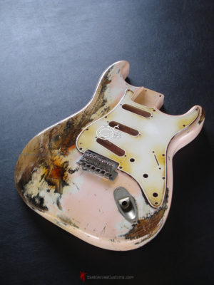 Fender Stratocaster Relic Shell Pink Allparts Replacement Body Made in USA (SOLD) - Image 8