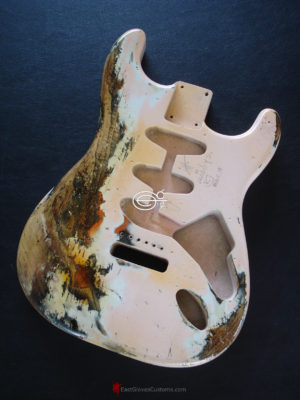 Fender Stratocaster Relic Shell Pink Allparts Replacement Body Made in USA (SOLD) - Image 3