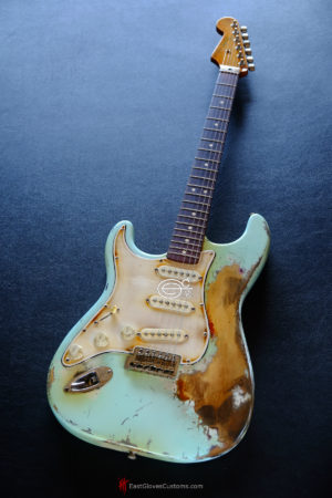 Fender Stratocaster Heavy Relic Surf Green Blue [Left Handed] - Image 3