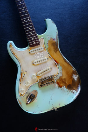 Fender Stratocaster Heavy Relic Surf Green Blue [Left Handed] - Image 4