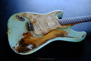 Fender Stratocaster Heavy Relic Surf Green Blue [Left Handed] - Image 6