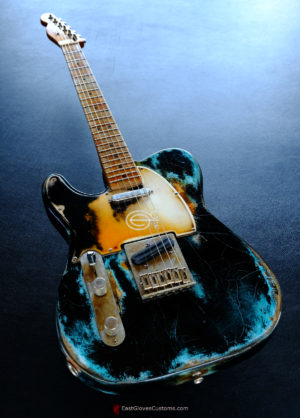 Fender Telecaster Inspired by Joe Strummer Heavy Relic Black on Blue [Left Handed] (SOLD)