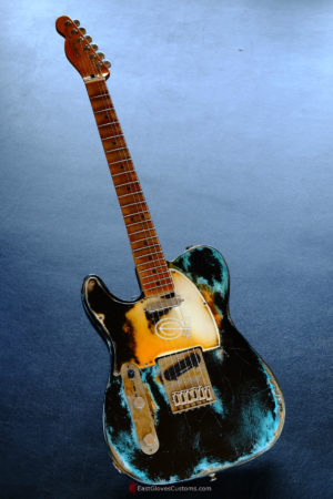Fender Telecaster Inspired by Joe Strummer Heavy Relic Black on Blue [Left Handed] (SOLD) - Image 3
