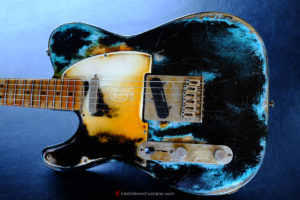Fender Telecaster Inspired by Joe Strummer Heavy Relic Black on Blue [Left Handed] (SOLD) - Image 5