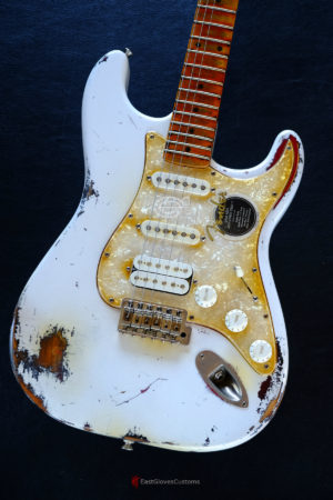 Fender Stratocaster Olympic White Hot Rod Sam Ash 48th Street Aged Relic (SOLD) - Image 3