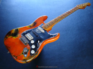 Fender Squier Series Stratocaster Heavy Aged Relic Orange (SOLD) - Image 7