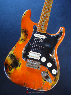 Fender Squier Series Stratocaster Heavy Aged Relic Orange (SOLD) - Image 4