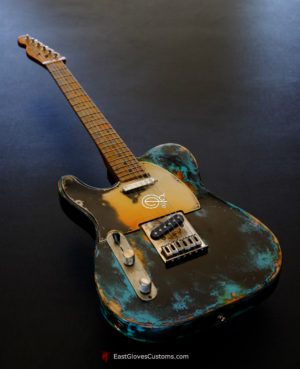 Fender Telecaster Inspired by Joe Strummer Heavy Relic Black on Blue [Left Handed] (SOLD) - Image 2