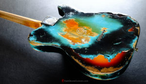 Fender Telecaster Heavy Relic Black/Blue over Sunburst [Left Handed] (SOLD) - Image 7