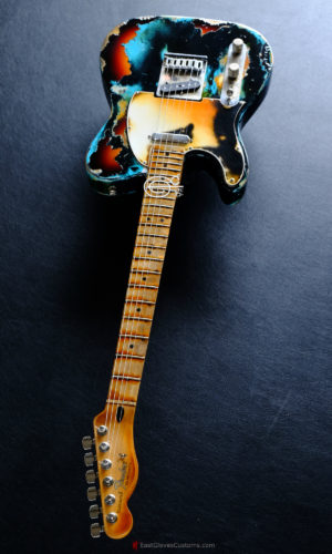Fender Telecaster Heavy Relic Black/Blue over Sunburst [Left Handed] (SOLD) - Image 12