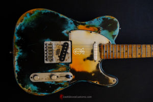Fender Telecaster Black on Blue Inspired by Joe Strummer Heavy Relic (SOLD) - Image 4