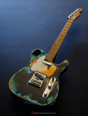 Fender Telecaster Black on Blue Inspired by Joe Strummer Heavy Relic (SOLD) - Image 6