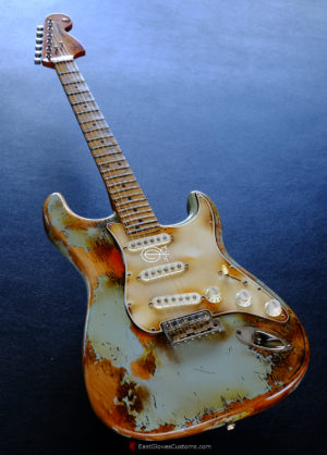 Fender Stratocaster Relic Blue Gray in USA (SOLD) - Image 2