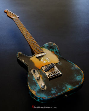 Fender Telecaster Inspired by Joe Strummer Heavy Relic Black on Blue [Left Handed] (SOLD)