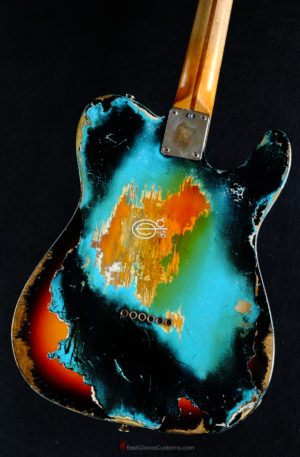 Fender Telecaster Heavy Relic Black/Blue over Sunburst [Left Handed] (SOLD) - Image 5