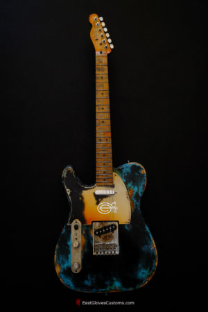 Fender Telecaster Inspired by Joe Strummer Heavy Relic Black on Blue [Left Handed] (SOLD) - Image 9