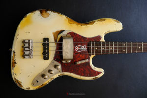 FENDER STANDARD JAZZ ฺBASS VINTAGE WHITE HEAVY RELIC AGED (SOLD) - Image 5