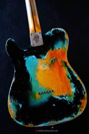 Fender Telecaster Black on Blue Inspired by Joe Strummer Heavy Relic (SOLD) - Image 5