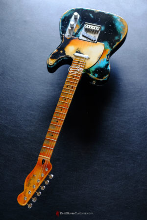 Fender Telecaster Black on Blue Inspired by Joe Strummer Heavy Relic (SOLD) - Image 10