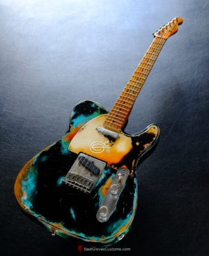 Fender Telecaster Black on Blue Inspired by Joe Strummer Heavy Relic (SOLD) - Image 3