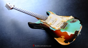 Fender Stratocaster Relic Surf Green on Sunburst Made in USA (SOLD) - Image 8