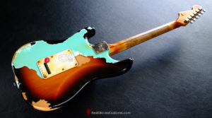 Fender Stratocaster Relic Surf Green on Sunburst Made in USA (SOLD) - Image 9