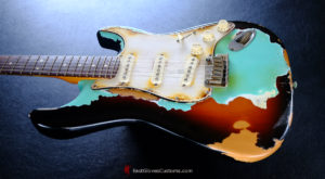 Fender Stratocaster Relic Surf Green on Sunburst Made in USA (SOLD) - Image 6