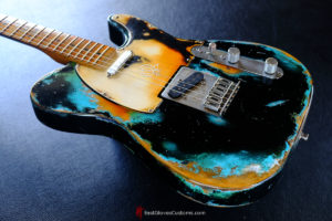 Fender Telecaster Black on Blue Inspired by Joe Strummer Heavy Relic (SOLD) - Image 6