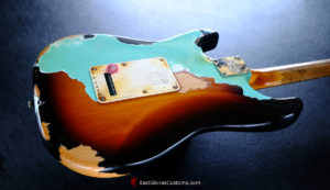 Fender Stratocaster Relic Surf Green on Sunburst Made in USA (SOLD) - Image 7