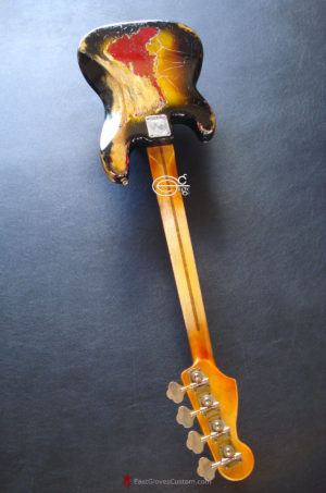 FENDER STANDARD PRICISION BASS YELLOW ON RED HEAVY RELIC AGED (SOLD) - Image 11