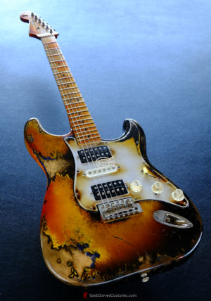 Fender Stratocaster Relic Honey Burst H/S/H Reverse Headstock [#1](SOLD) - Image 3