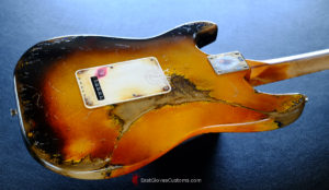 Fender Stratocaster Relic Honey Burst H/S/H Reverse Headstock [#1](SOLD) - Image 8