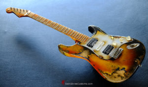 Fender Stratocaster Relic Honey Burst H/S/H Reverse Headstock [#1](SOLD) - Image 9
