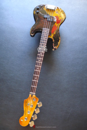 FENDER STANDARD PRICISION BASS YELLOW ON RED HEAVY RELIC AGED (SOLD) - Image 10