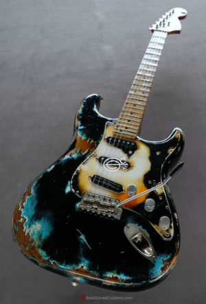 Fender Stratocaster Black on Blue Inspired by Joe Strummer Heavy Relic (SOLD) - Image 2