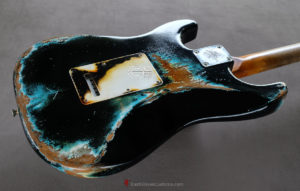 Fender Stratocaster Black on Blue Inspired by Joe Strummer Heavy Relic (SOLD) - Image 7