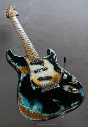 Fender Stratocaster Black on Blue Inspired by Joe Strummer Heavy Relic (SOLD)