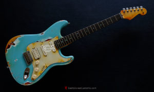 Fender Stratocaster Deluxe Daphne Blue HSS Aged Heavy Relic (SOLD) - Image 9